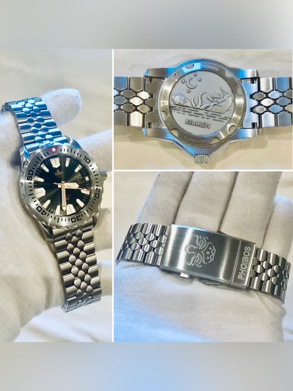 ¡RARE! Phoibos Kraken V1 300m Automatic Miyota 9015 #PY033D 41mm Dive Watch